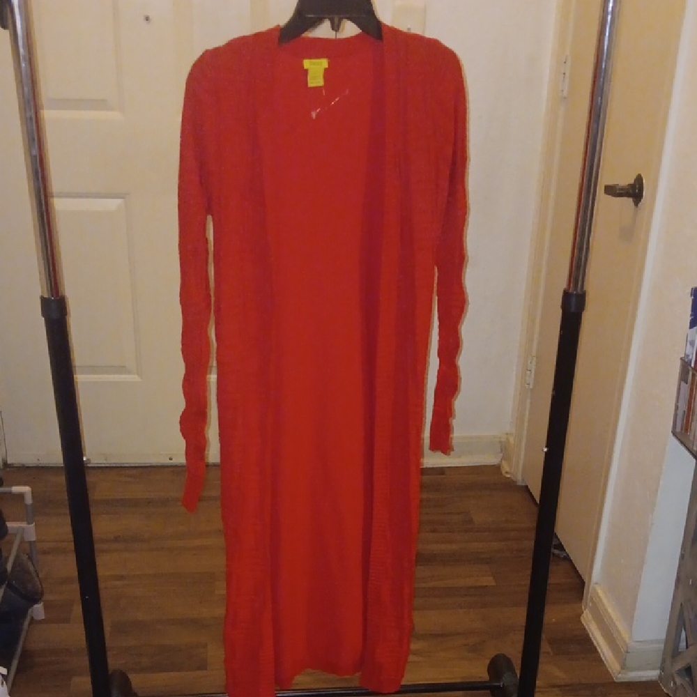 Elegant Red Women's Long coat